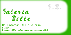 valeria mille business card